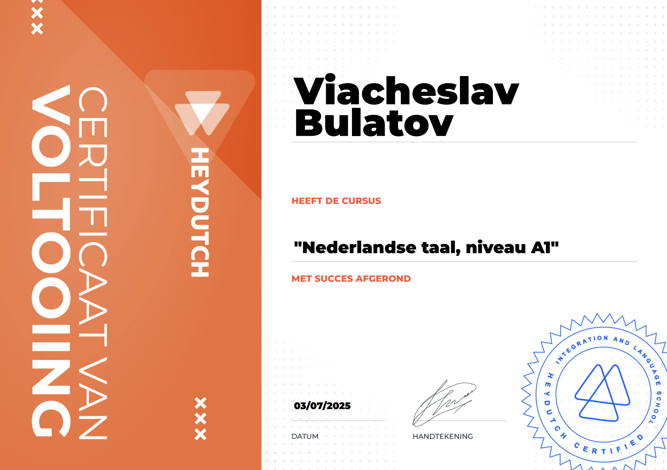 certificate